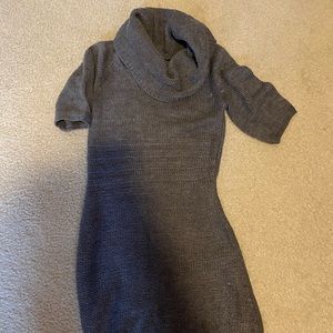 Grey midi knit dress